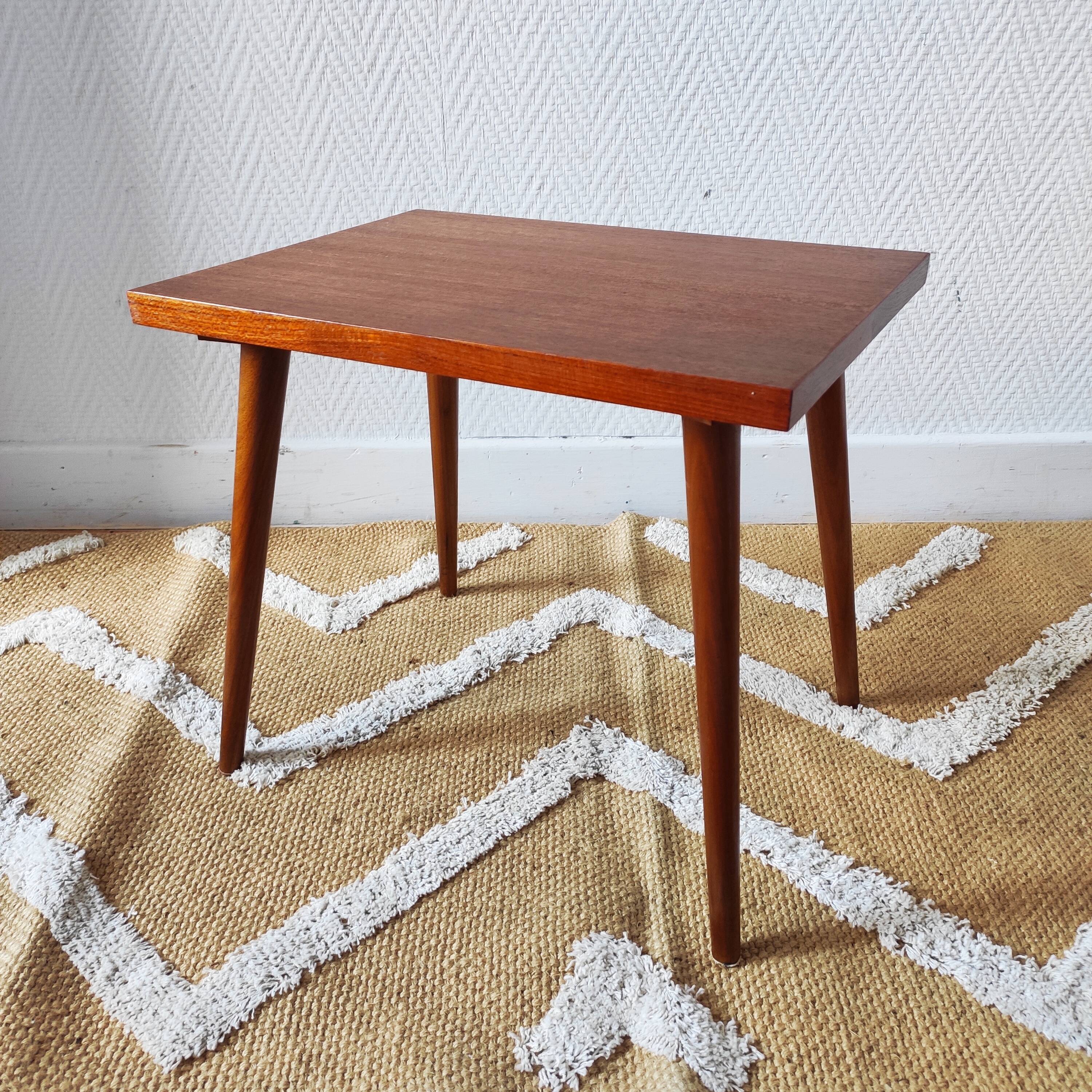 1950-60 Scandinavian style side table minimalist bedside table