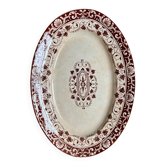 Plat ovale Jules Vieillard - Bordeaux en terre de fer, service "Louis XV"