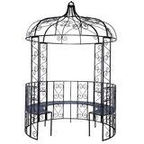 Gloriette ronde avec banc