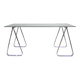 Table tréteaux en chrome