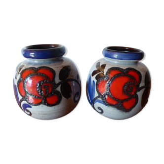 Vases en céramique Scheurich année 1970 W-Germany