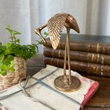 Vintage brass heron