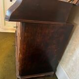 19th-century walnut and marble toilet commode in Louis Philippe style