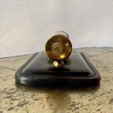 Old perpetual calendar in leather and brass