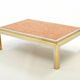Coffee table chrome brass red marble Romeo Rega 1970