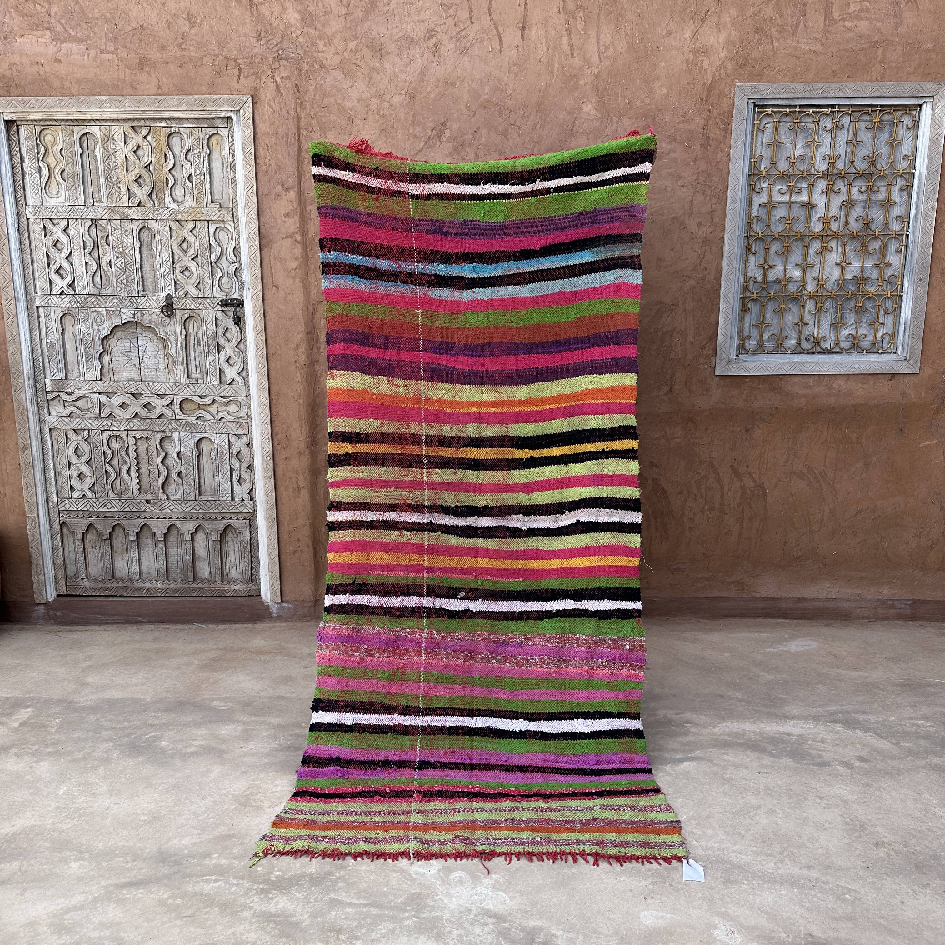 Tapis marocain coloré - 97 x 218 cm