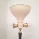 Tripod floor lamp - 1950s - wood and brass.