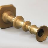 Pair of original vintage candelabros from bronce. Antiguos portavelas.