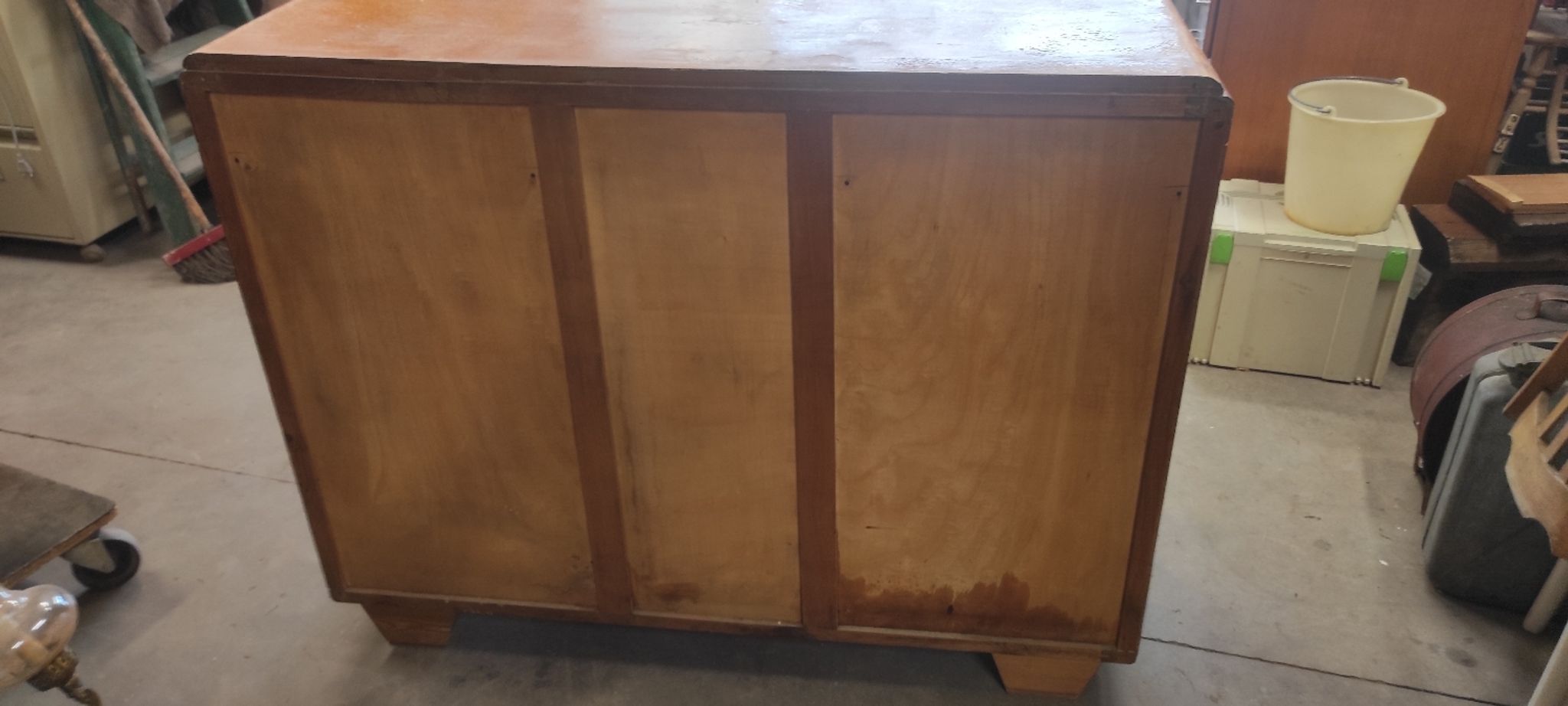Low vintage Mado style Parisian sideboard 3 doors 2 drawers