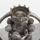Art Nouveau tin candle holder by Achille Gamba, Italy ca. 1900