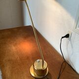 Vintage brass desk lamp with switch on base