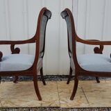 Pair of armchairs restoration style Charles X