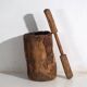 Large antique wabi-sabi style mortar and pestle (c.1920) #78