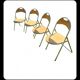 Set of 4 folding chairs, 1960-70