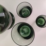 Bouteille et 16 verres de  Murano