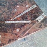 Fossil marble design coffee table 124cm