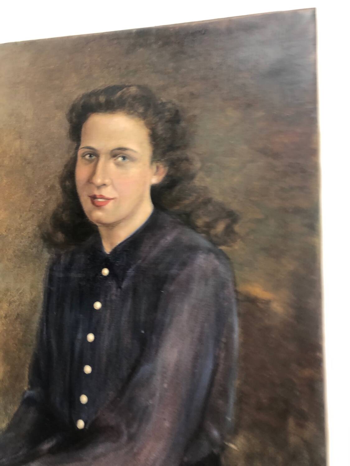 Oil portrait of a young girl by Paul Hulin