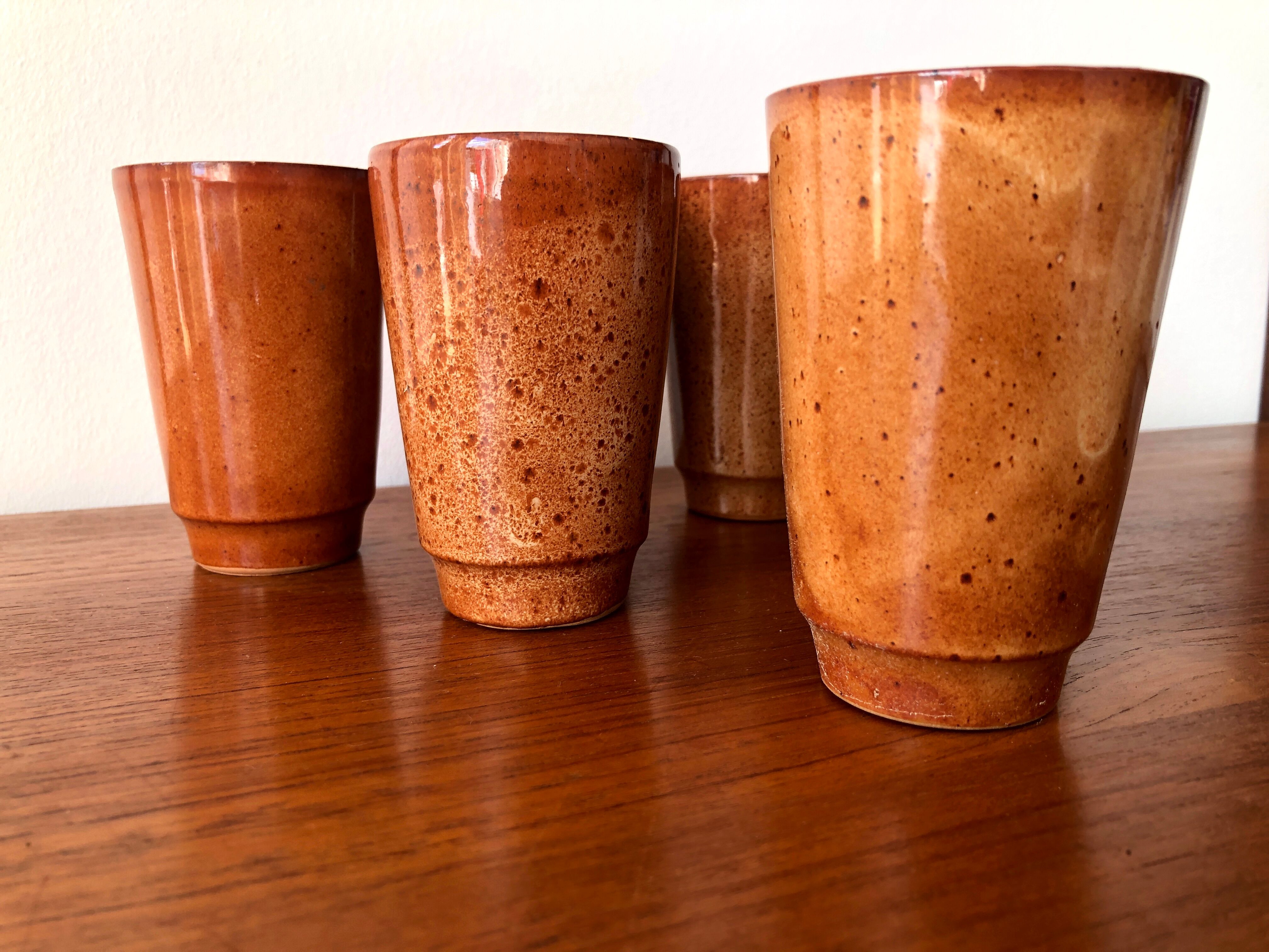 Digoin cups in glazed stoneware