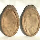 Pair of anonymous romantic paintings with oval views