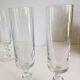Set 5 bubbling glass champagne flutes in Biot style