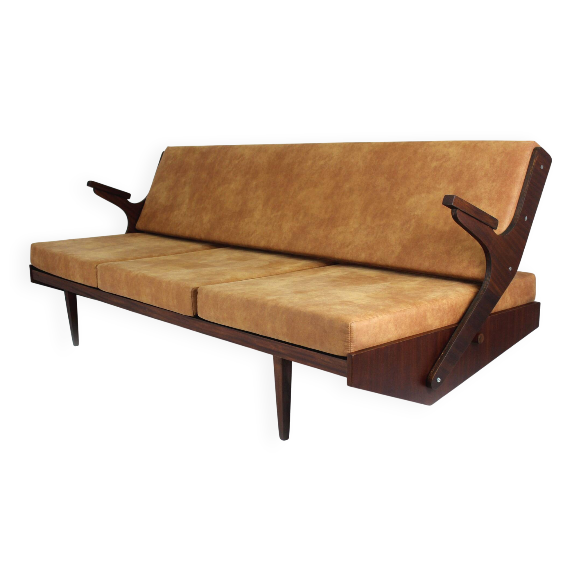 Restored Mid-Century Convertible Sofa from Opp Drevovyroba, 1970s