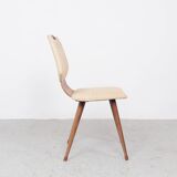 set of 2 vintage plywood dining chairs