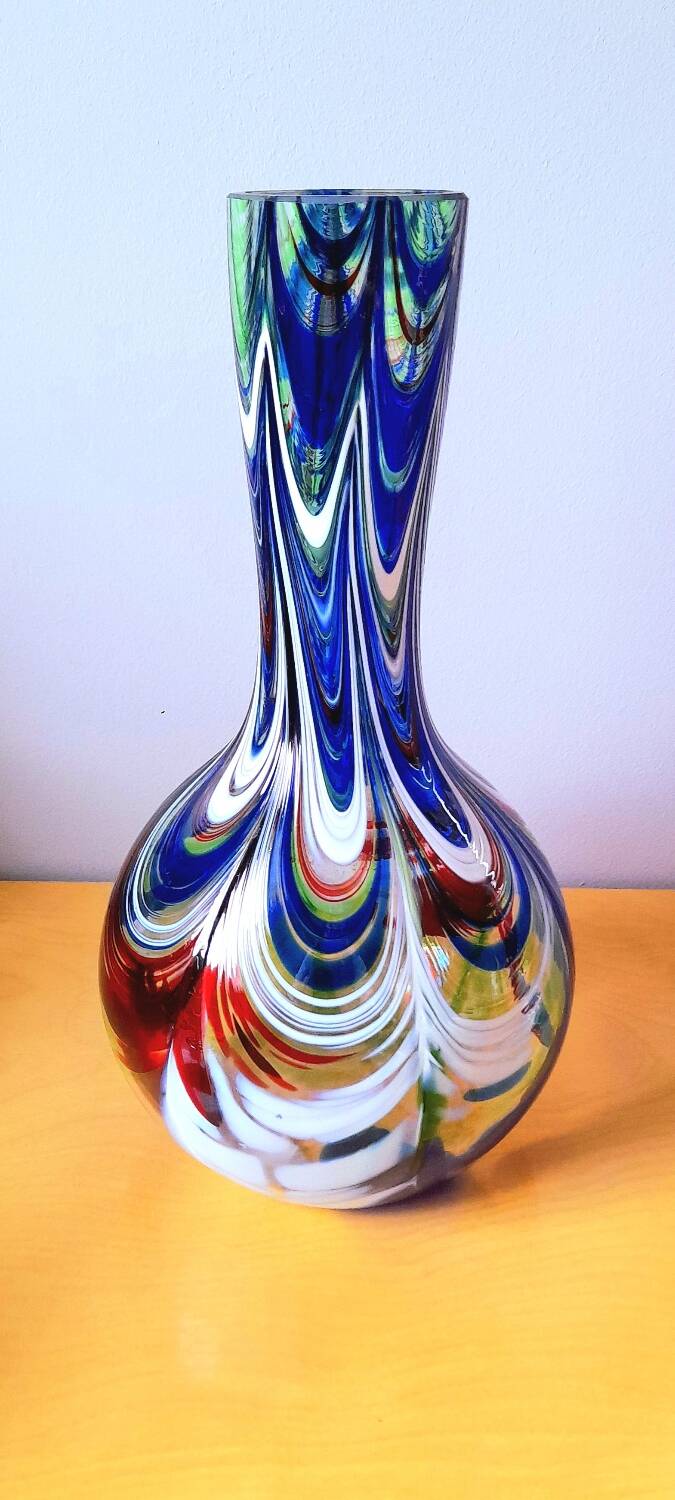 Murano blown glass vase 1970
