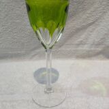 12cl Baccarat crystal wine glass, Genova model, Chartreuse lined, 19.1cm
