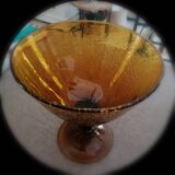 Coupe sur pied en verre bulle de biot