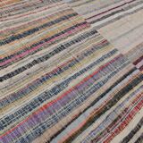 Large Striped Multicolor Vintage Kilim Rug, 292x327Cm