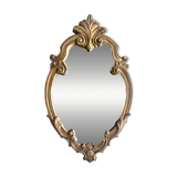 Vintage wall mirror in gold resin