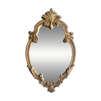 Vintage wall mirror in gold resin
