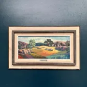 Original Swedish Oil on Panel – "Landscape" by Gunnar Munther – Signed – Vintage and Framed – 64 × 38 cm (25.2" × 15")