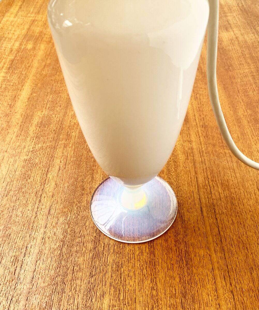 French opaline glass table lamp from the mid-century Sèvres, 1960s.