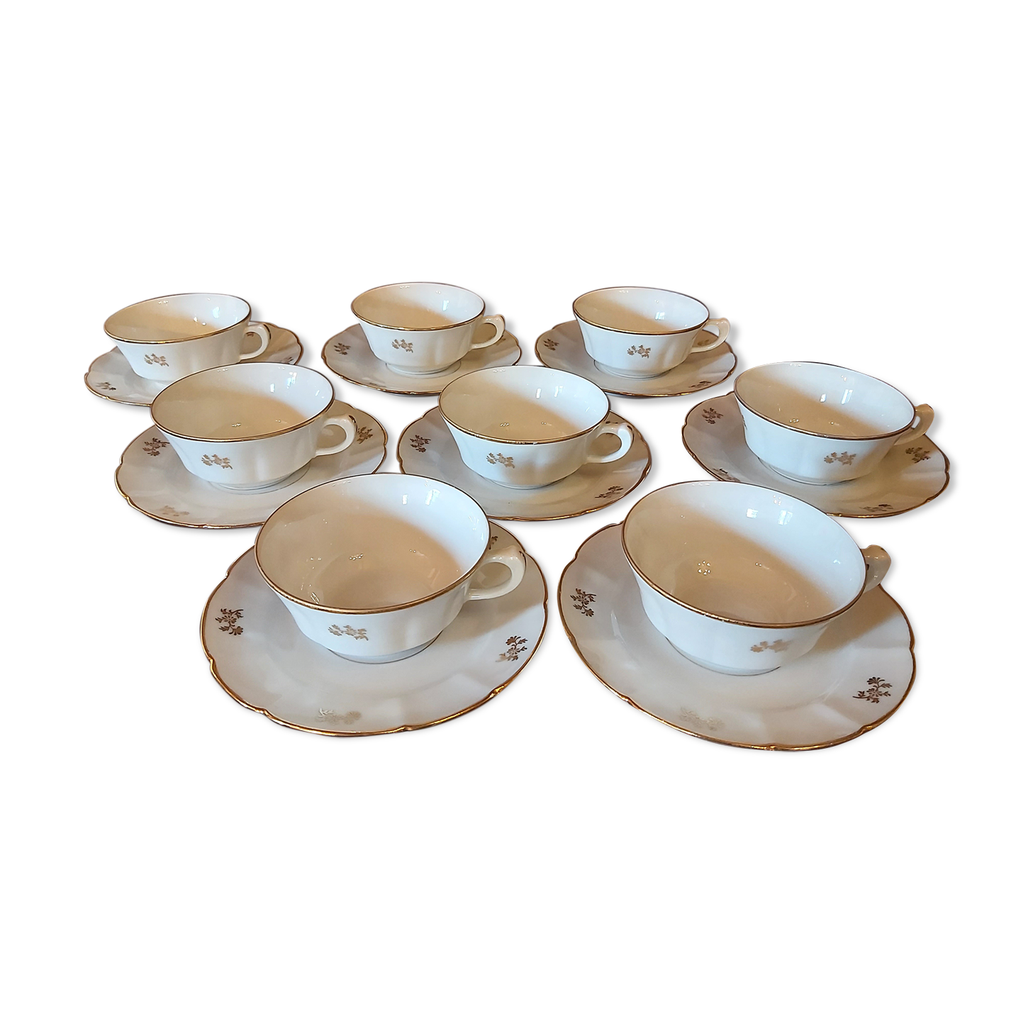 8 Limoges porcelain cups