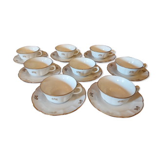 8 tasses porcelaine de Limoges