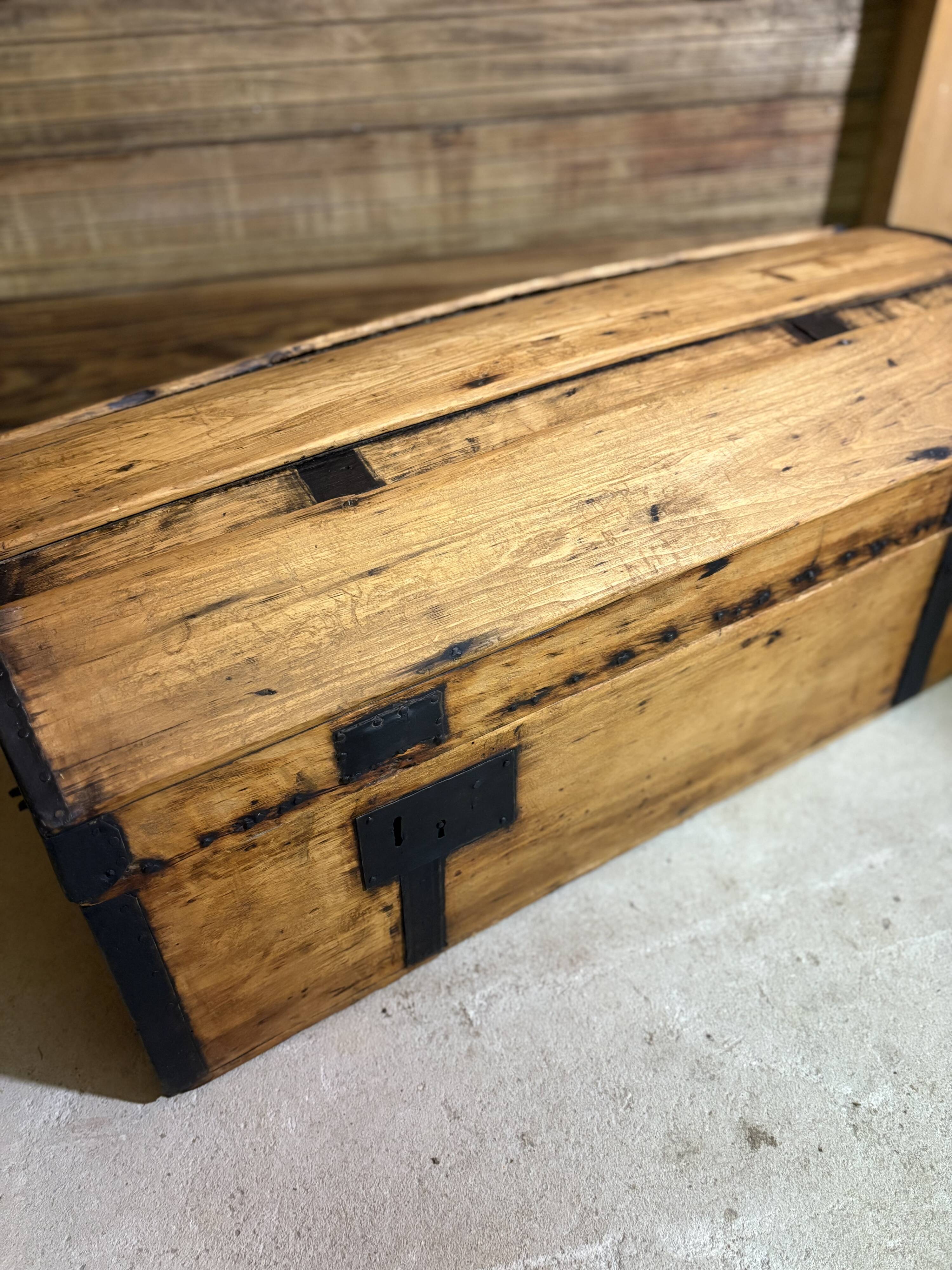 Old wooden trunk