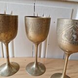 Set of 4 Calisse Brass Glasses