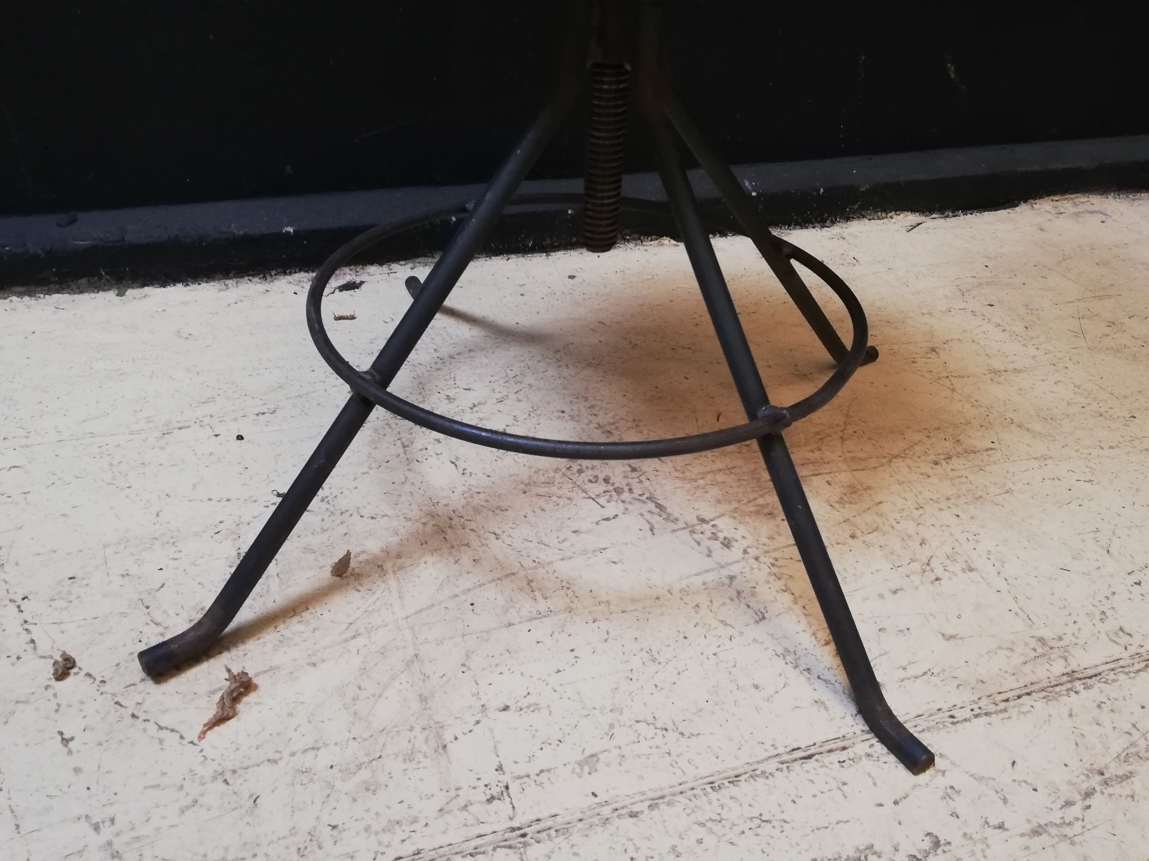 Industrial swivel chair wood and metal