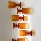 Suite 6 glasses amber vintage glasses
