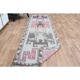 1970s Human Motif Turkish Vintage Oushak Handmade Wool Runner 92x327
