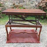 Modular vintage oak coffee table with Albert Ducrot's magical system