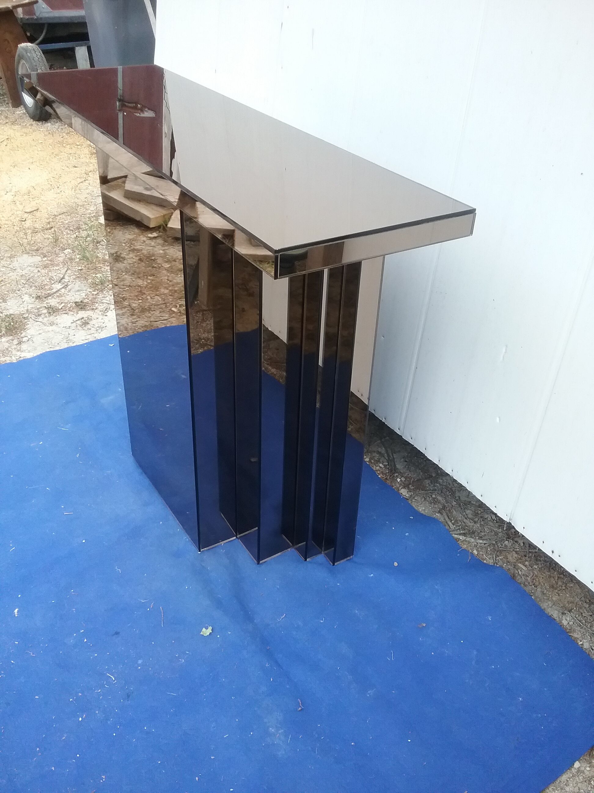 Vintage mirrored console