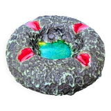 ceramic ashtray – France, 1960s – volcanic enamel