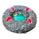 ceramic ashtray – France, 1960s – volcanic enamel