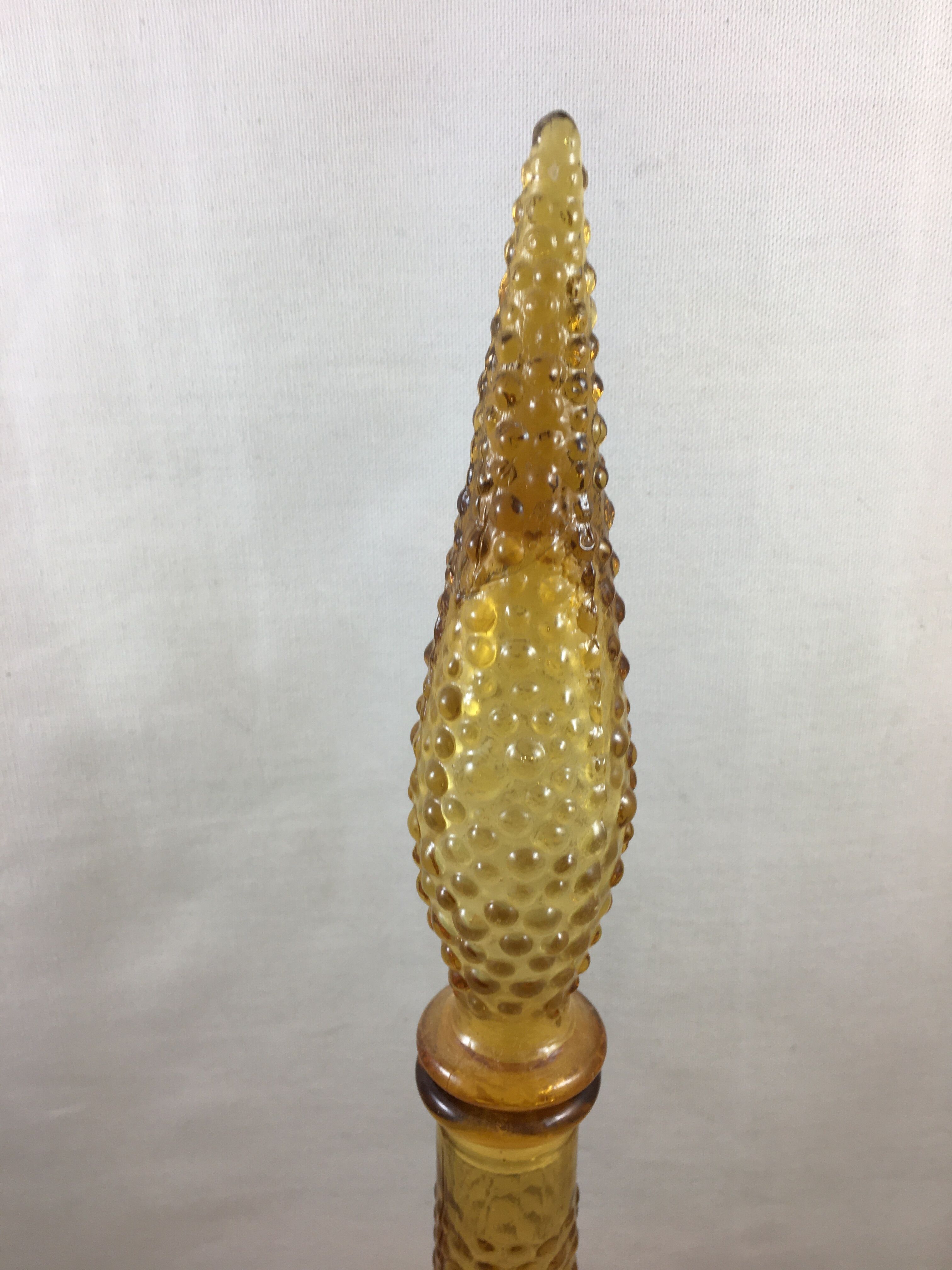 Carafe vintage bottle Empoli amber made in italy