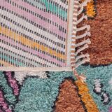 Abstract and Colourful Beni Ouarain Rug, Handmade in Wool, 300x200cm