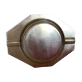 Old empty ashtray octagon stainless steel Libbrecht