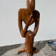 Wooden statuette sculpture, free form