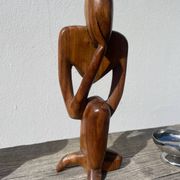 Wooden statuette sculpture, free form